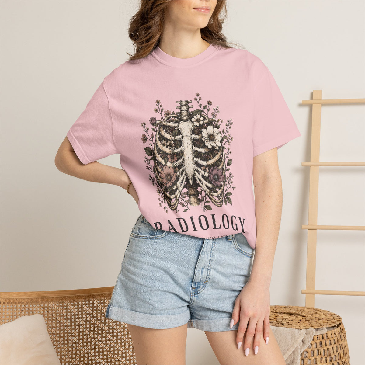 Radiology Floral Ribcage T-Shirt