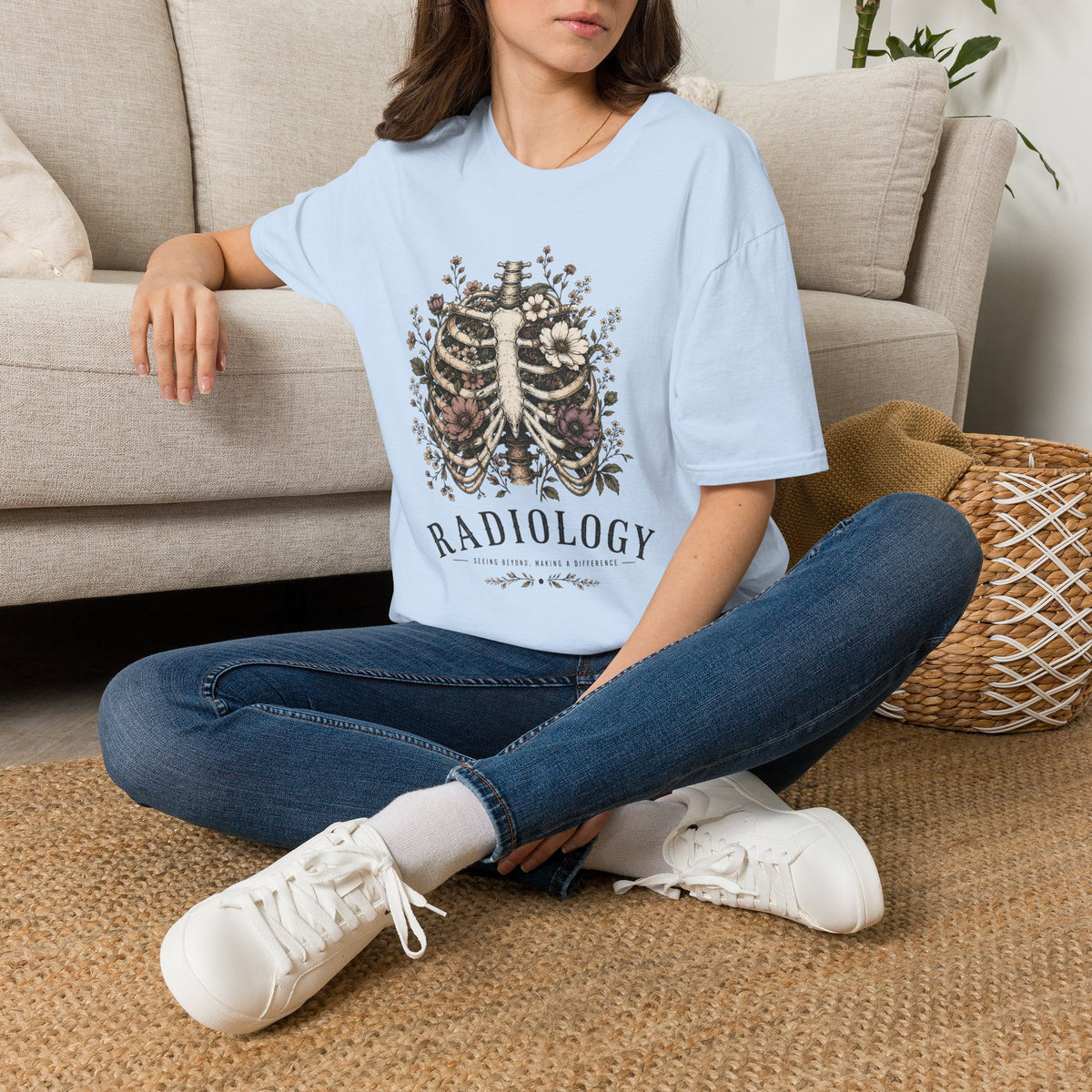 Radiology Floral Ribcage T-Shirt