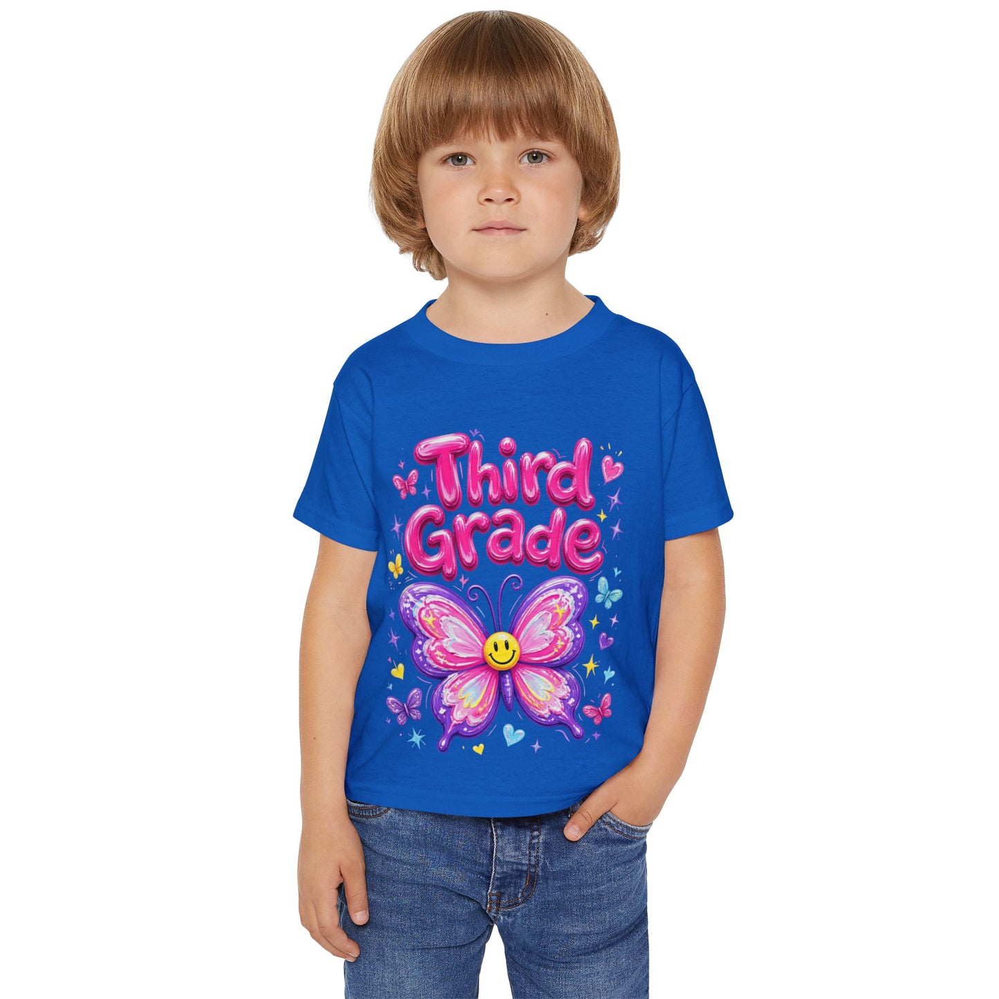 Third Grade Butterfly T-Shirt Back-to-School