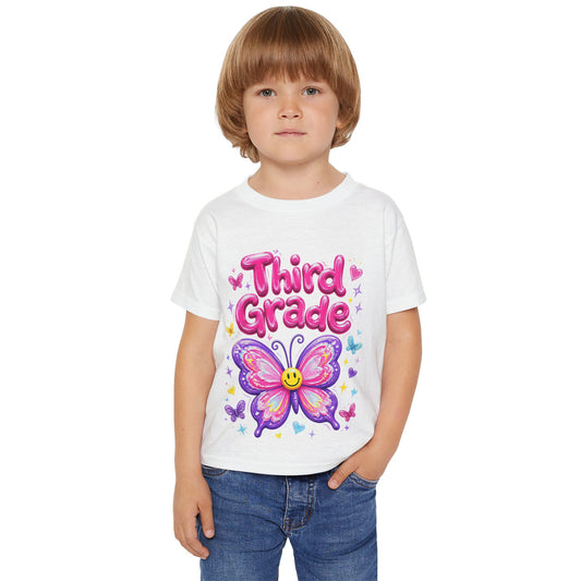 Third Grade Butterfly T-Shirt Back-to-School