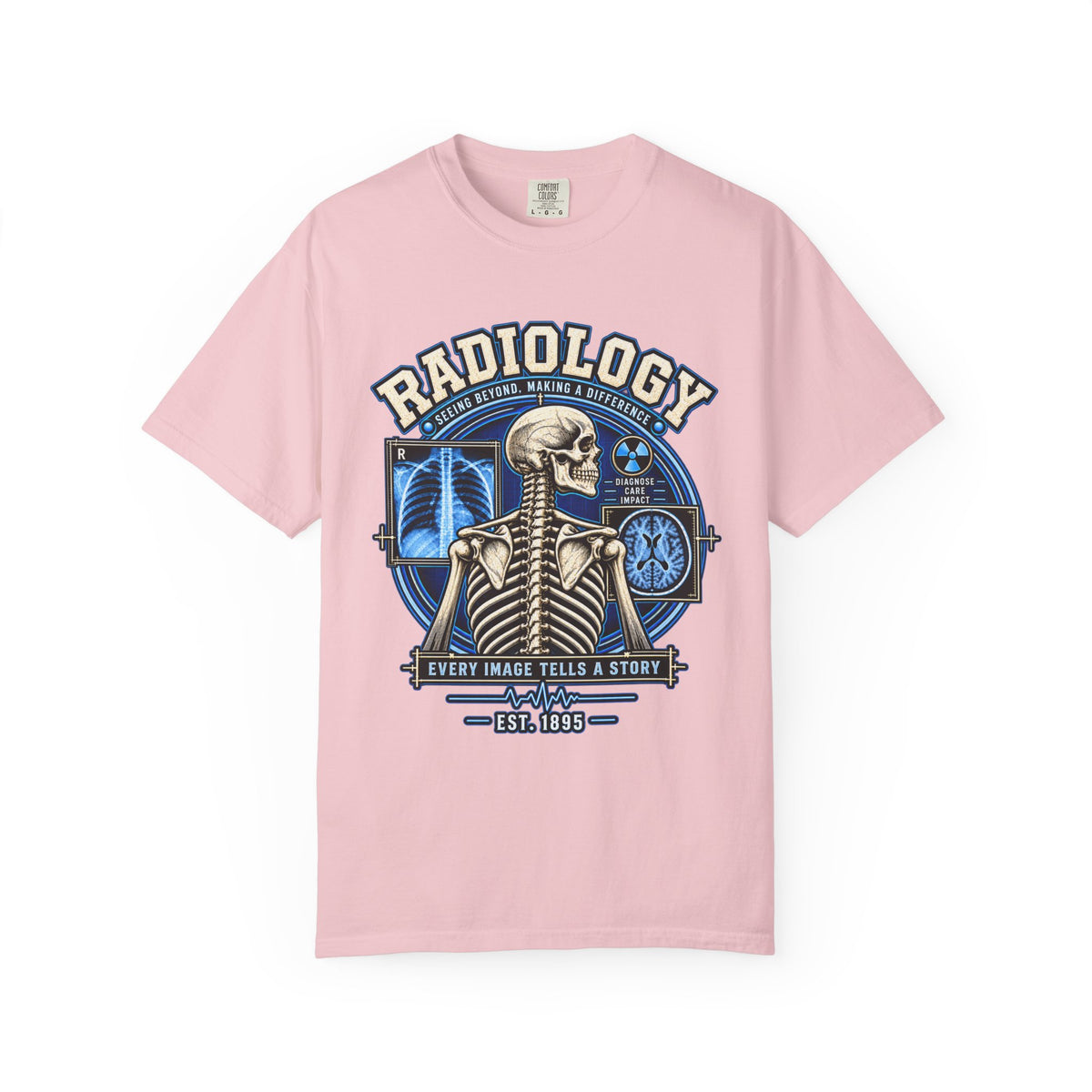Radiology Tee – 'Radiology: Every Image Tells a Story' Medical X‑Ray Skull T-Shirt
