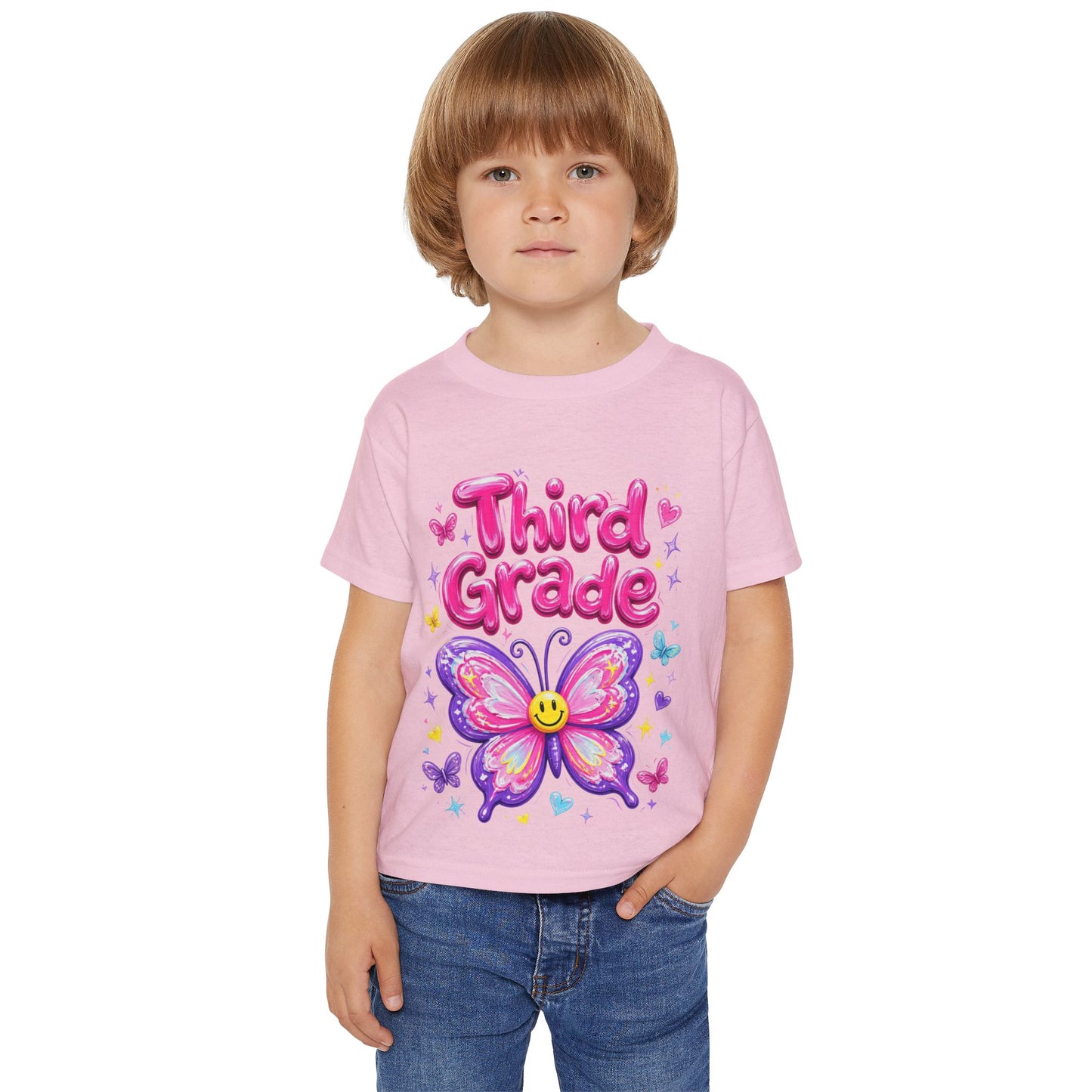 Third Grade Butterfly T-Shirt Back-to-School