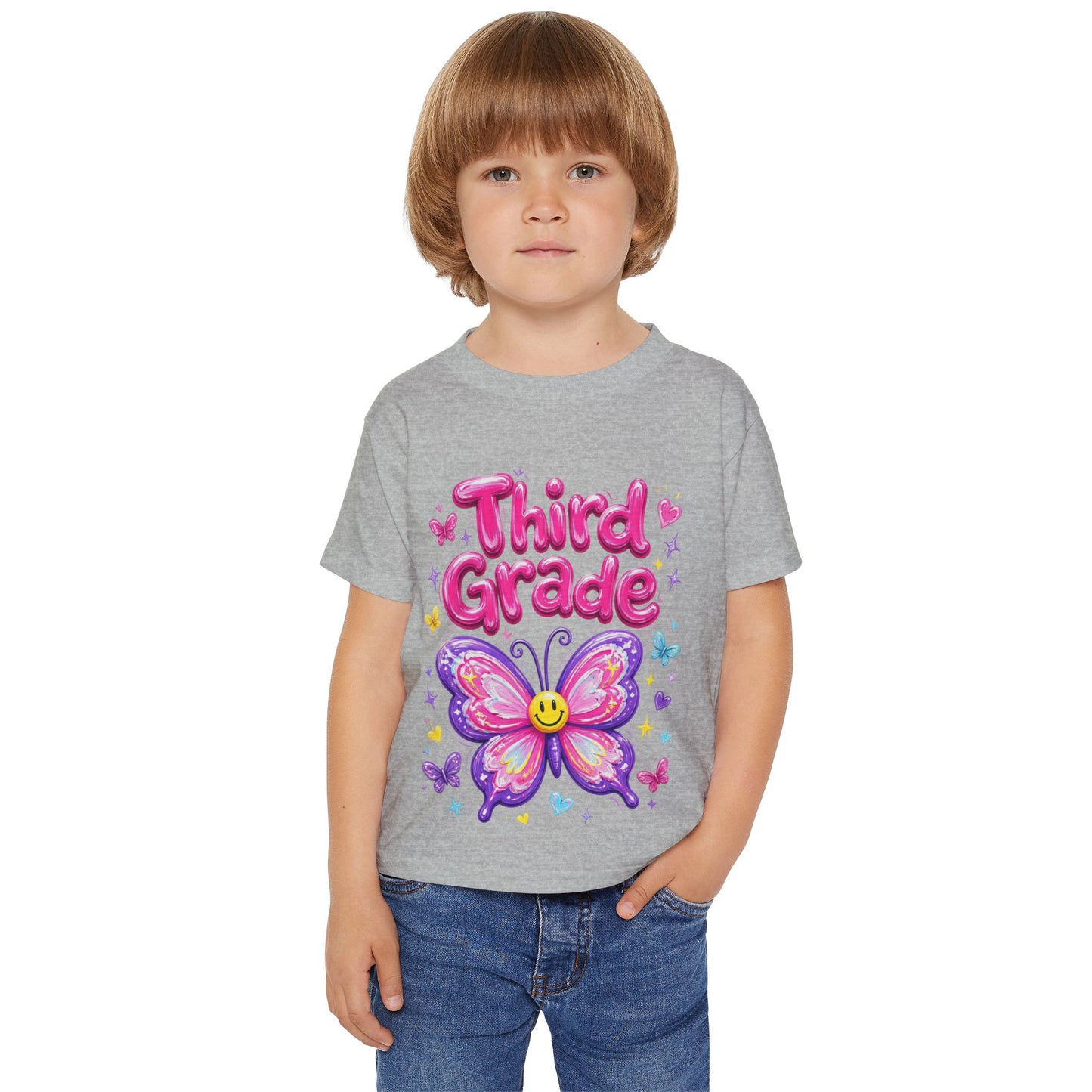 Third Grade Butterfly T-Shirt Back-to-School