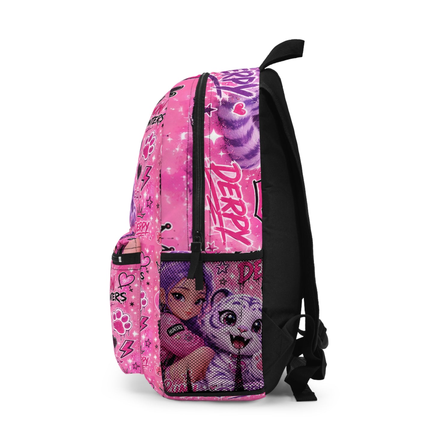 Pink K-Pop Demon Hunter Backpack — Rumi & Derpy