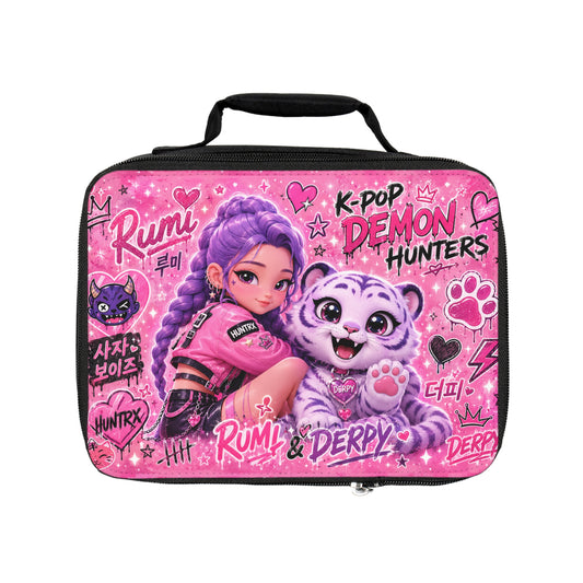 K-Pop Demon Hunters Lunch Bag — Rumi & Derpy