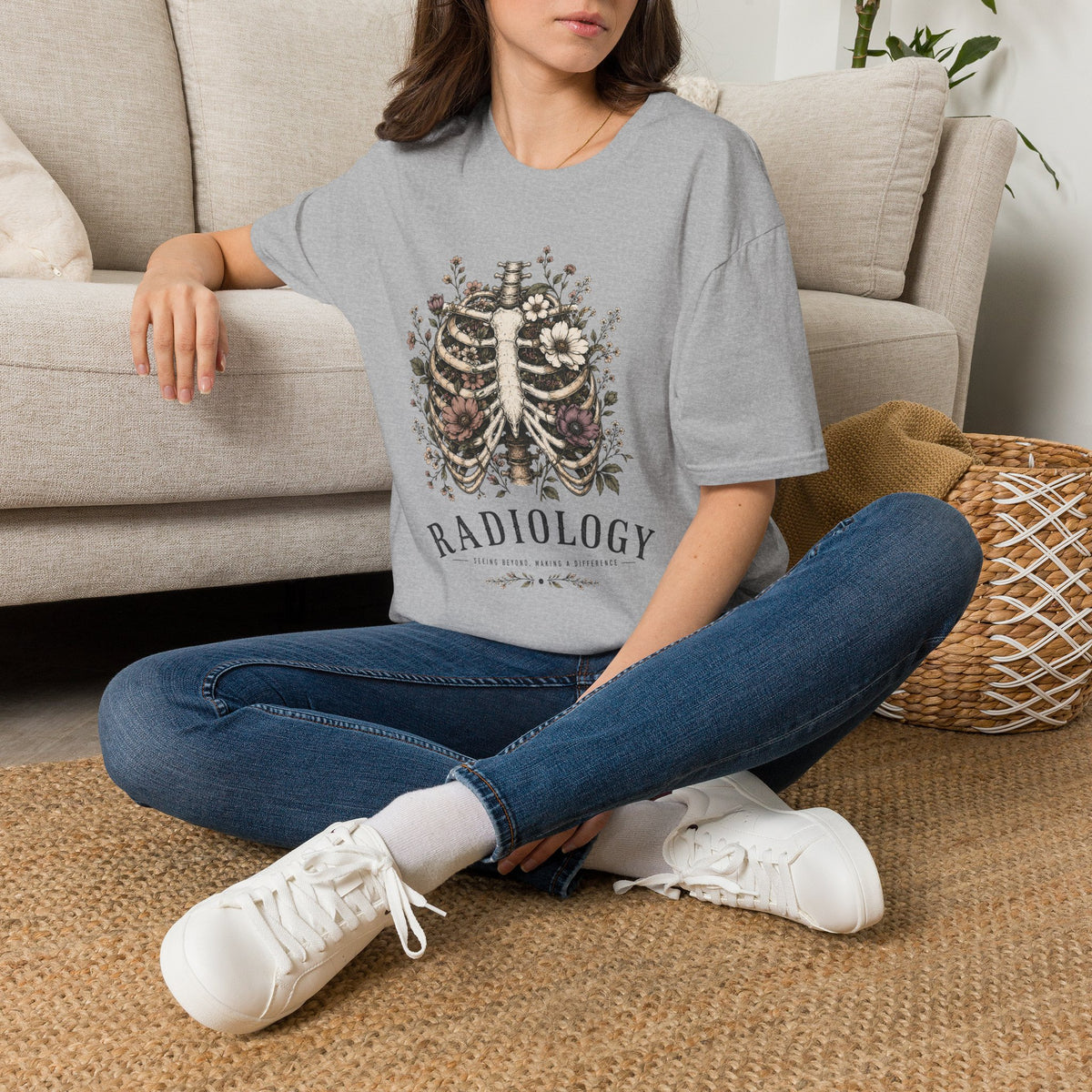 Radiology Floral Ribcage T-Shirt