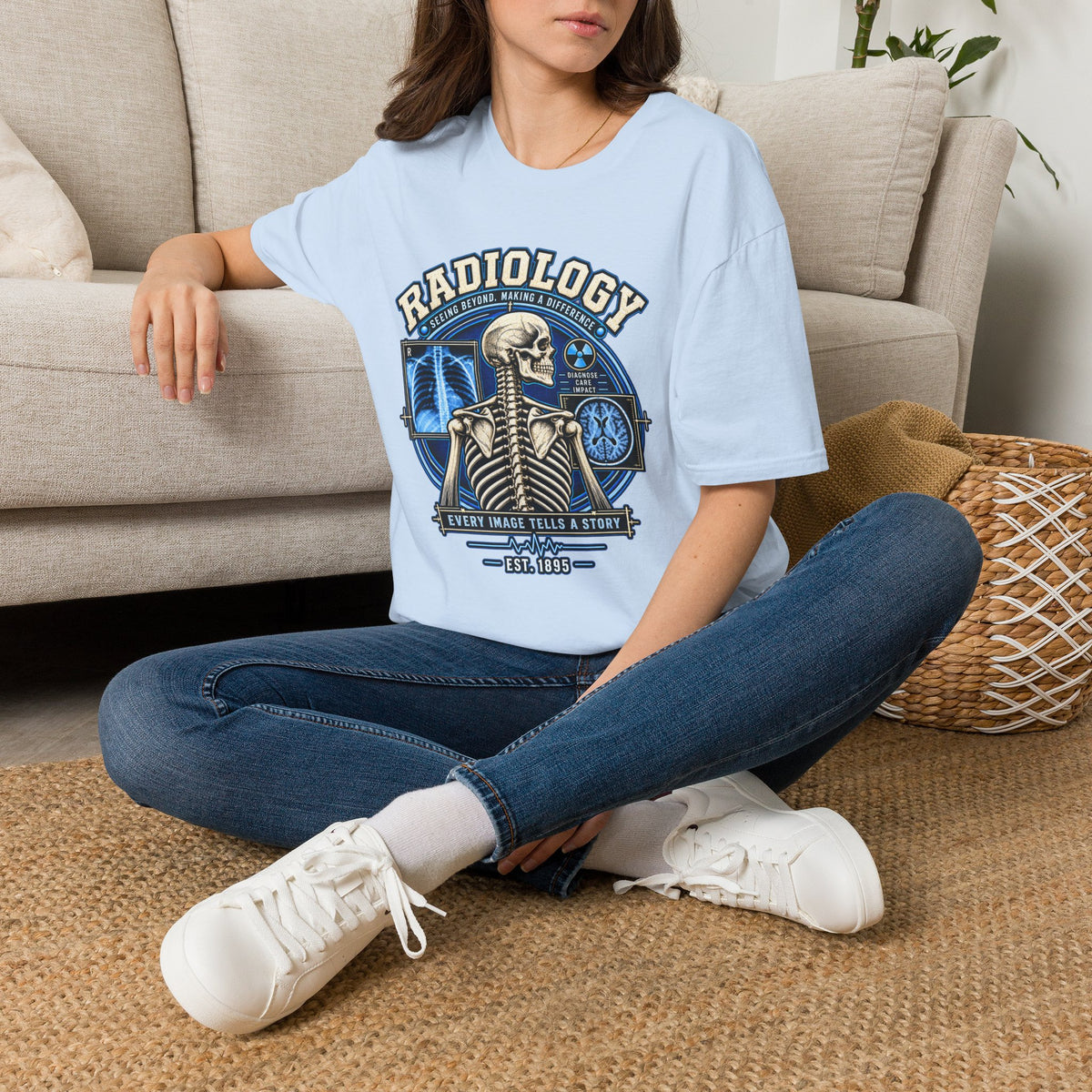 Radiology Skeleton T-Shirt — "Every Image Tells a Story" Medical Tech Tee