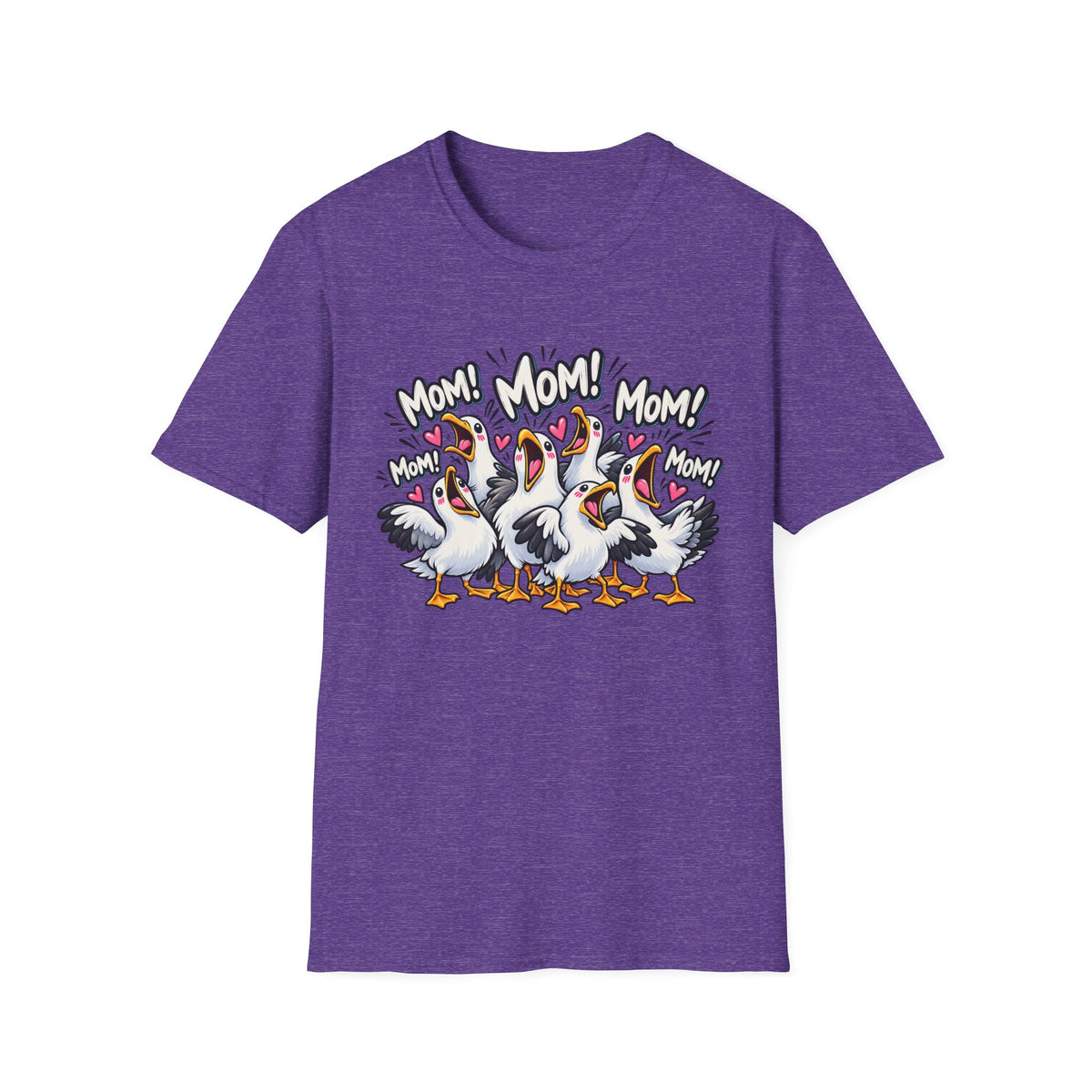Mom! Mom! Pelican Cartoon T-Shirt — Funny Mom Birds Graphic Tee