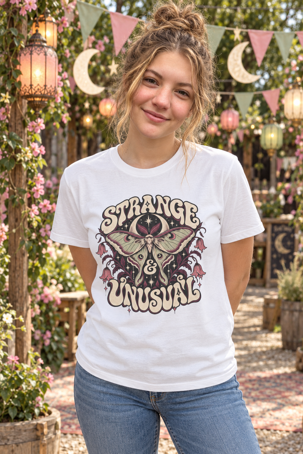 Vintage Moth 'Strange & Unusual' T-Shirt