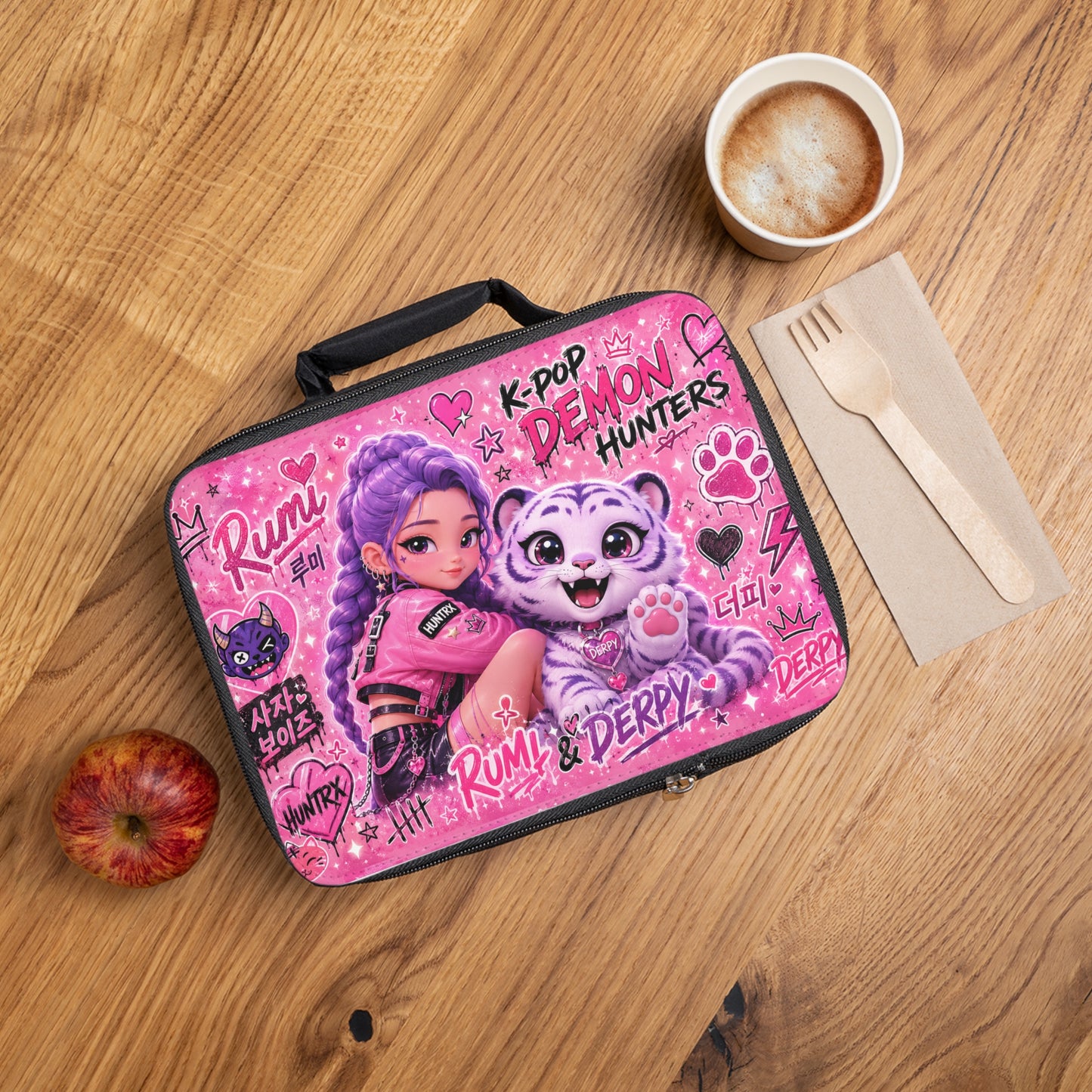 K-Pop Demon Hunters Lunch Bag — Rumi & Derpy