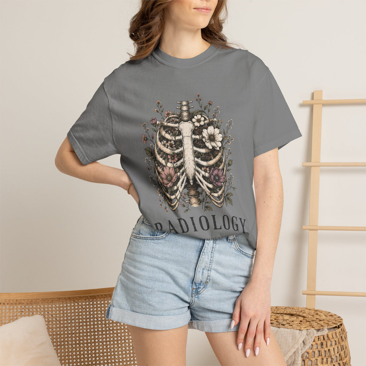 Radiology Floral Ribcage T-Shirt