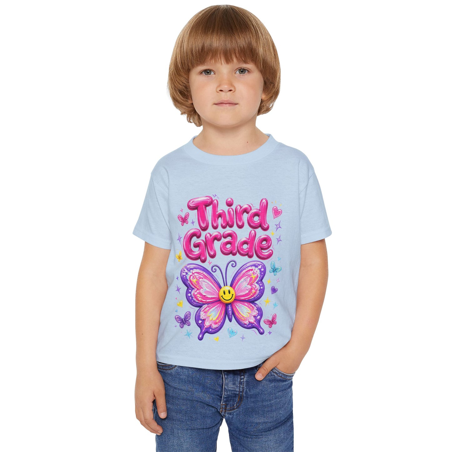 Third Grade Butterfly T-Shirt Back-to-School