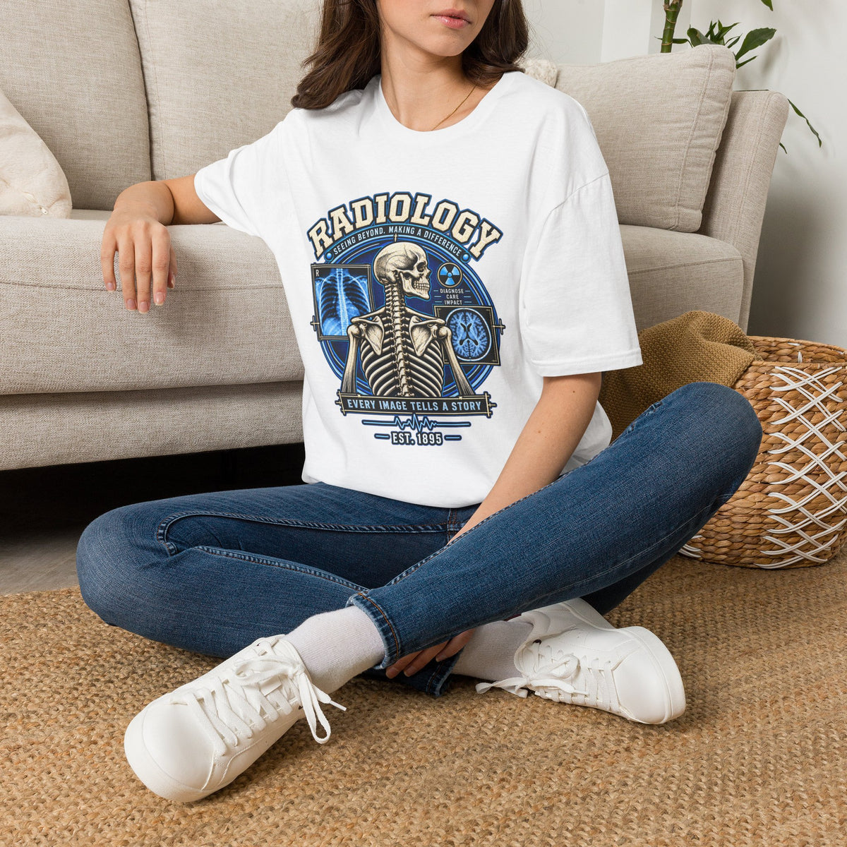 Radiology Skeleton T-Shirt — "Every Image Tells a Story" Medical Tech Tee