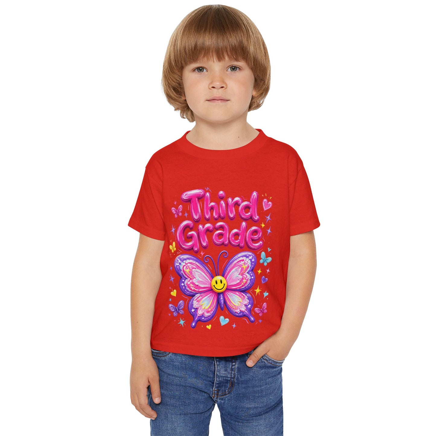 Third Grade Butterfly T-Shirt Back-to-School
