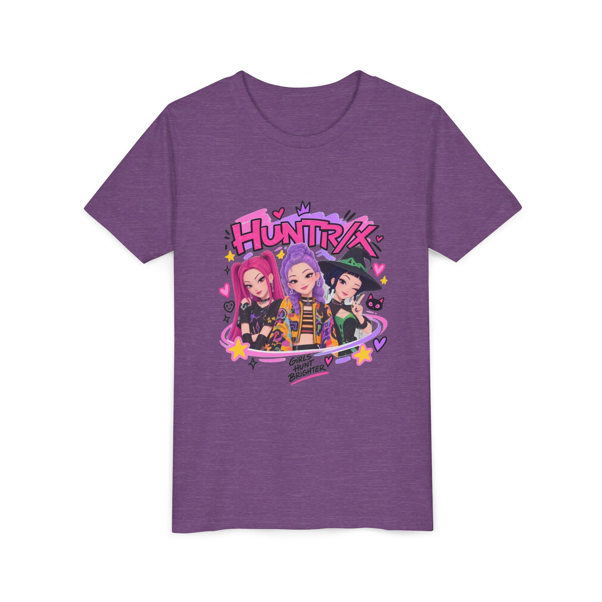 Youth Tee — 'HUNTRK' Colorful Girl Squad Graphic