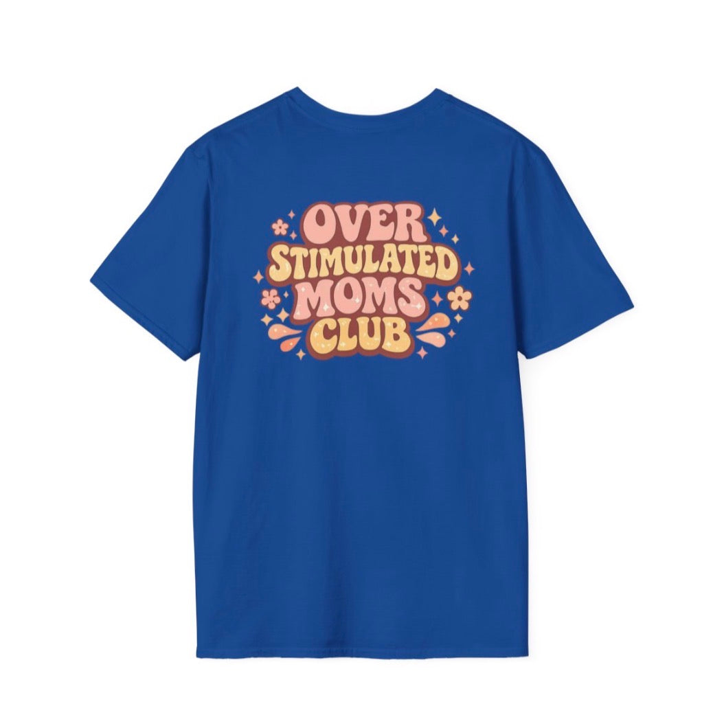 Overstimulated Moms Club T-Shirt – Cute Pink Retro Logo
